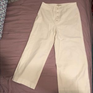 Madewell 32T Emmett Wide Leg button pants